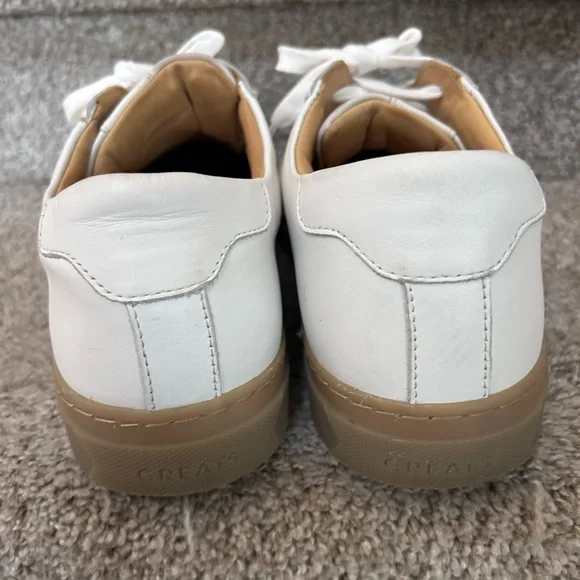 GREATS Brooklyn Royale White Leather and Gum Sneakers. US9/UK8.5/EUR41. Classic - Picture 8 of 16